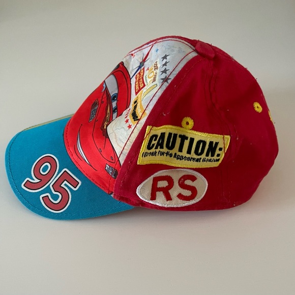 Disney Pixar Cars Lightening McQueen Kids Childs Adjustable Hat Cap - Picture 3 of 6